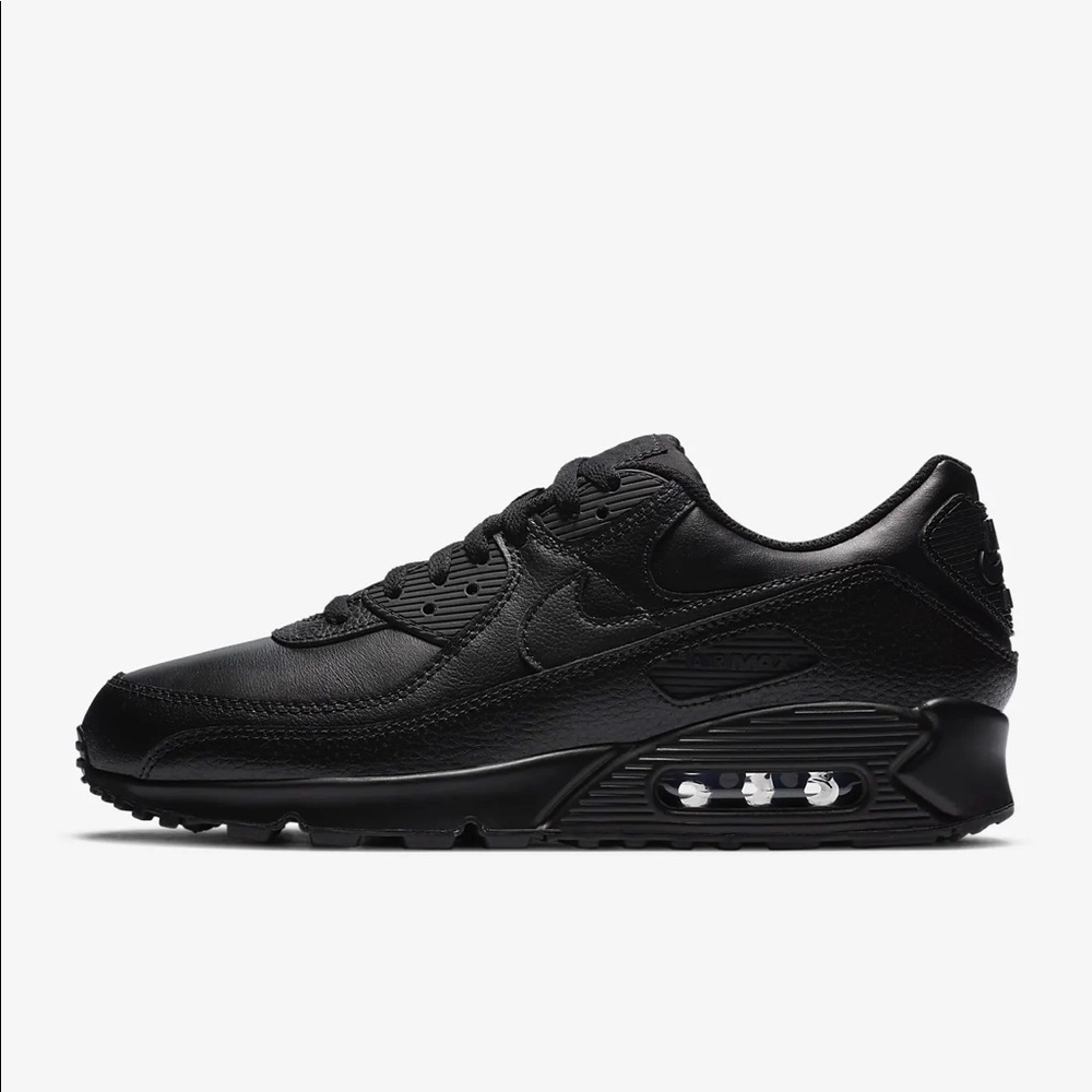 Nike Black Leather Air Max 90